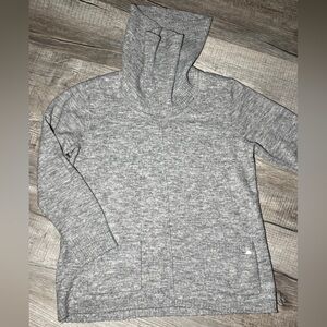 Calvin Klein Gray Ribbed Turtleneck Sweater Dress M